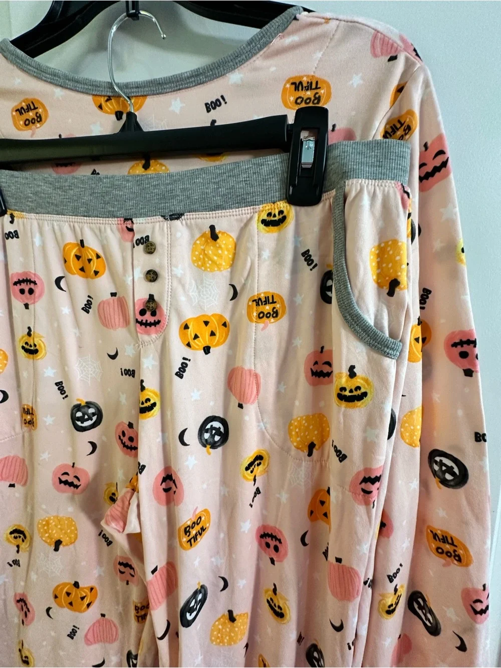New - Adult Cuddl Duds Halloween Pajama Set